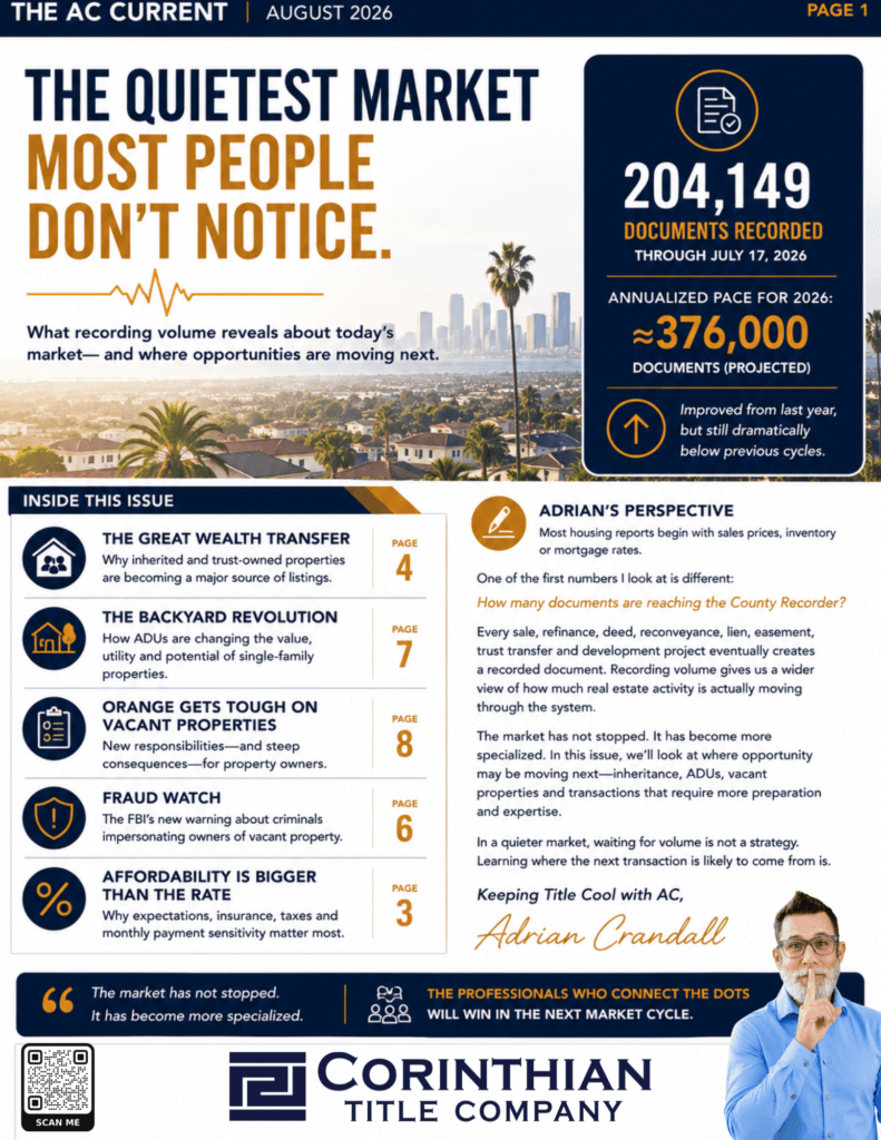 The AC Current Southern California Real Estate Newsletter