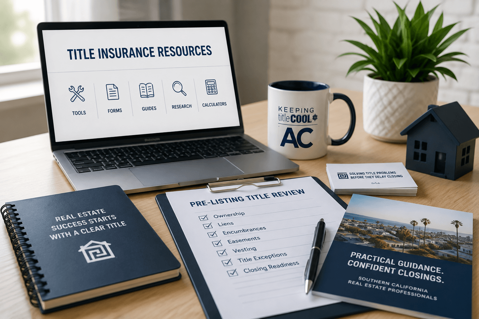 Title insurance resources and pre-listing title review tools for Southern California real estate