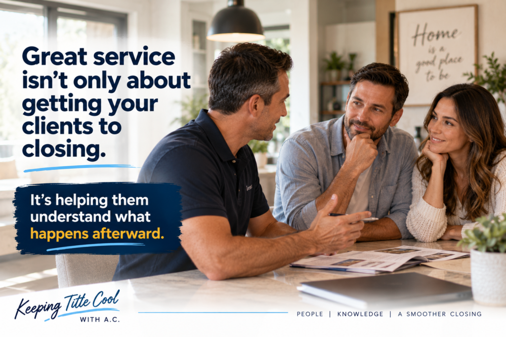 Realtor explaining post-closing property taxes to California homebuyers