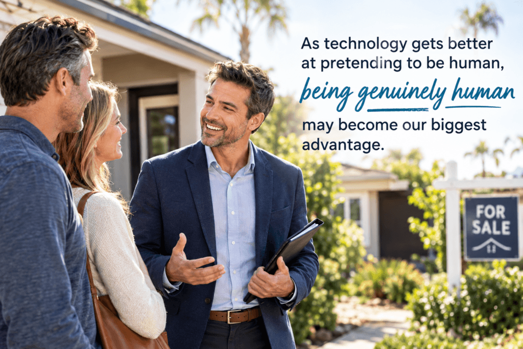 Realtor building a face-to-face relationship with homeowners